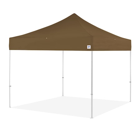E-Z Up TAA Compliant Shelter, 13' W x 13' L, Gray Aluminum Frame, Coyote Brown Top END3AGY13KBG